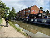 SP2965 : Flats and residential boats, former Guy's Cliffe Wharf, Warwick by Robin Stott
