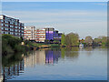 Flats reflected in the Trent