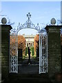 Doxford  Hall  built  in 1818  view  through  the  formal  garden