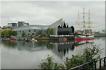 NS5565 : Riverside Museum and the Tall Ship by Richard Sutcliffe