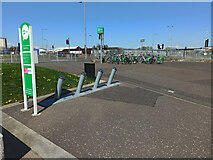 NS6163 : e-bike hire station at Dalmarnock Railway station by Thomas Nugent