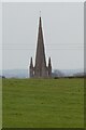 SO3951 : The spire of Weobley Church by Philip Halling