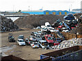 Cars for scrapping at the Port of Cardiff