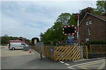 SE7984 : Level crossing on the North York Moors Railway by DS Pugh