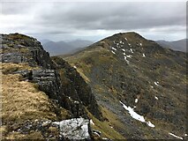 NH0405 : Steep northern slopes of Creag Coire na Fiar Bhealaich towards Gleouraich by Steven Brown
