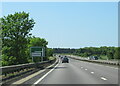 The A11 west approaching junction for Croxton