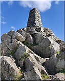 SO3698 : Trig point on Manstone Rock by Mat Fascione