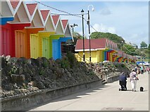 TA0390 : Colourful beach huts on North Bay Promenade by Oliver Dixon