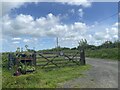 SN2524 : Field gate and drive to Clyn Farm by Alan Hughes