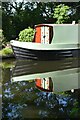 Moored narrowboat, Basingstoke Canal