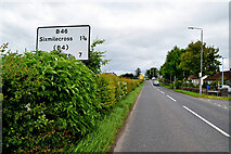 H5467 : Sign for Sixmilecross along Cooley Road by Kenneth  Allen