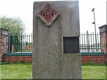 SO9496 : Stonefield School Plinth 1906 by Gordon Griffiths