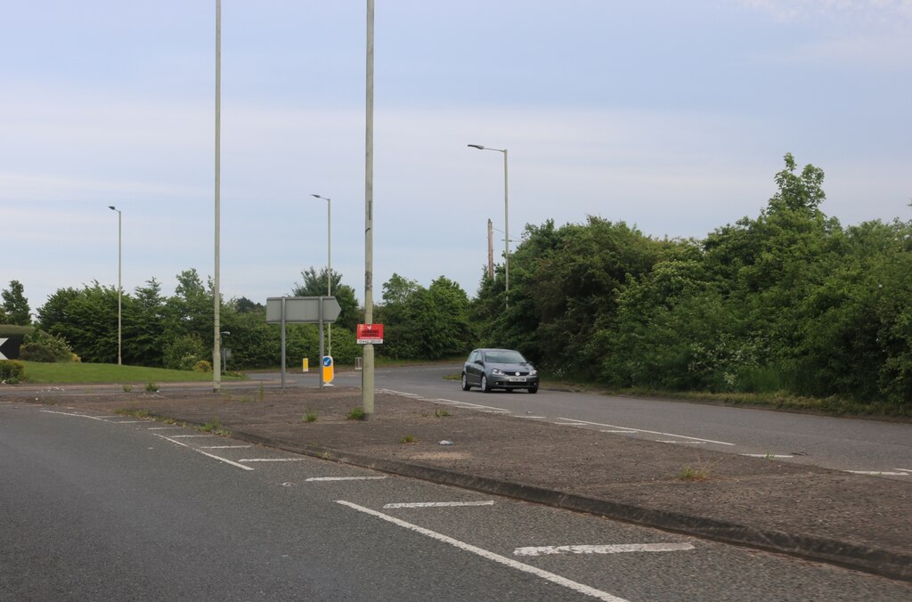 Roundabout on the Haverhill Bypass © David Howard :: Geograph Britain ...