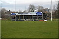 SJ9122 : Stafford RUFC stand awaiting demolition by Rod Grealish