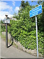 Signs up from Dunkerton Bridge