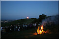 TQ5702 : Crowd of onlookers at the Platinum Jubilee beacon, Coombe Hill, Sussex by Andrew Diack