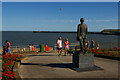 Walton-on-the-Naze sea front: statue of Private Herbert George Columbine VC