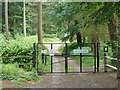 Gated entrance to Long Vere Barns