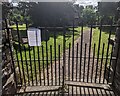SO3424 : Churchyard entrance gates, Walterstone, Herefordshire by Jaggery