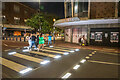 An illuminated zebra crossing, Southsea