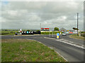 The view eastwards across a new roundabout at Lynton Cross