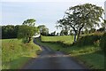 Road through arable land at Barmuir