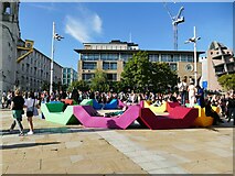 SE2934 : New seating in Millennium Square by Stephen Craven
