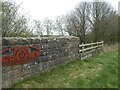 Artwork on bridge parapet near Parsley Hay