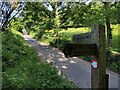 SO9417 : Cotswold Way and lane near Leckhampton Hill by Mat Fascione