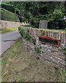 SO5321 : Church nameboard, Llangarron, Herefordshire by Jaggery
