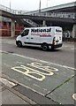 ST3089 : National Windscreens white van, Crindau, Newport by Jaggery