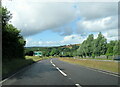 The A39 approaching Carnon Gate roundabout