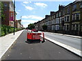 Blocked cycle lane beside Evelyn Street (A200)