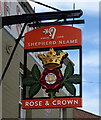 Sign for the Rose & Crown, Wrotham