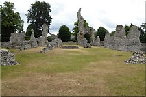 TL8683 : The Nave of Thetford Priory by Philip Halling