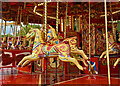 Hornsey : travelling fair merry-go-round, Priory Park