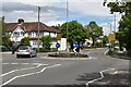 Mini-roundabout near The Triangle