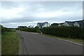 Road passing houses north of Alnmouth