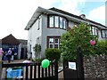 House advertising open garden for charity, Exeter