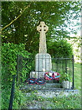 SO0978 : War memorial in Llanbadarn Fynydd by Richard Law