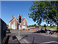 Traffic lights at the western end of Church Place