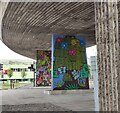 Murals on the Burleys Way flyover, Leicester