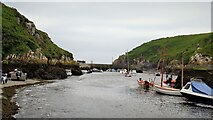 SM7423 : Porth Clais Harbour by Kevin Waterhouse