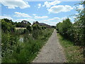 Approaching Wichelstowe on the canal towpath