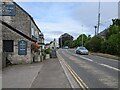 The Cross Keys Inn and traffic lights at Lydford-on-Fosse