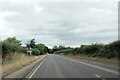 The B4088 north at Pitchill village sign