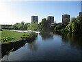 The River Tame and weir, Tamworth