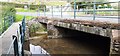 NY4731 : Footbridge and road bridge over River Petteril  in Newton Reigny by Roger Templeman