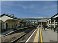 Chippenham station with old footbridge