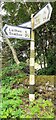 Finger signpost on east side of road at junction at north end of Newton Reigny